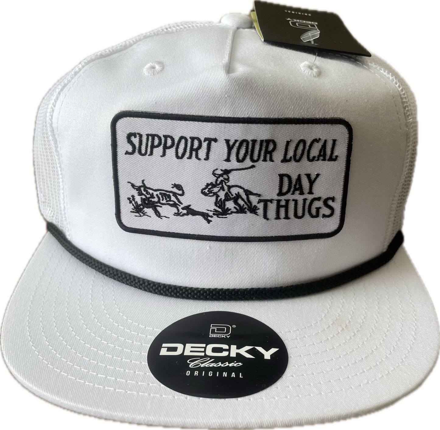 WHITE AND BLACK HAT
