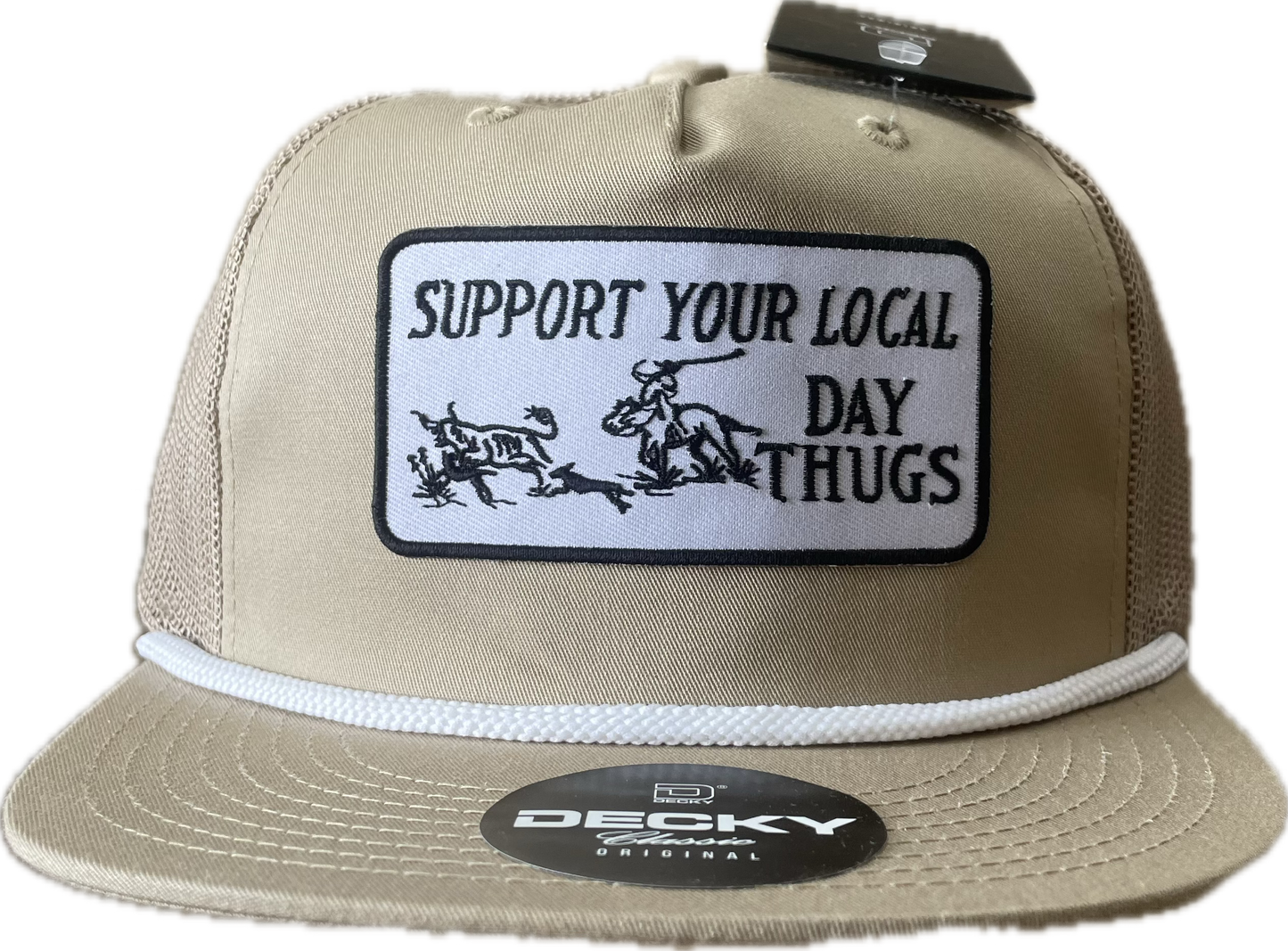 KHAKI AND WHITE HAT