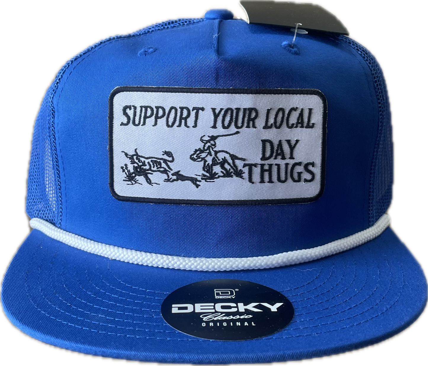 COBALT BLUE AND WHITE HAT
