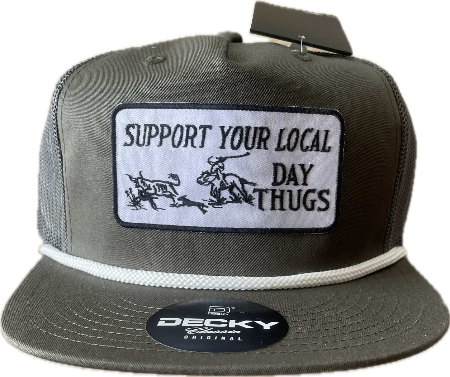 SAGE GREEN AND WHITE HAT