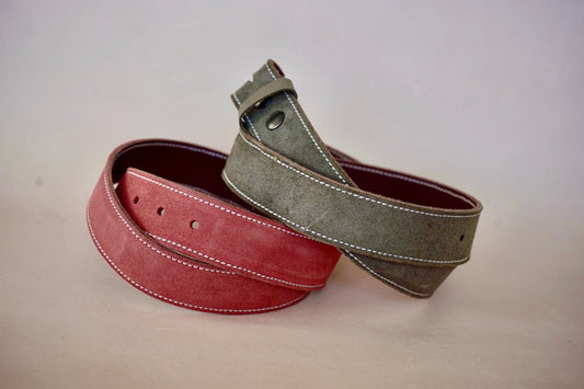 Colored rough-out belts