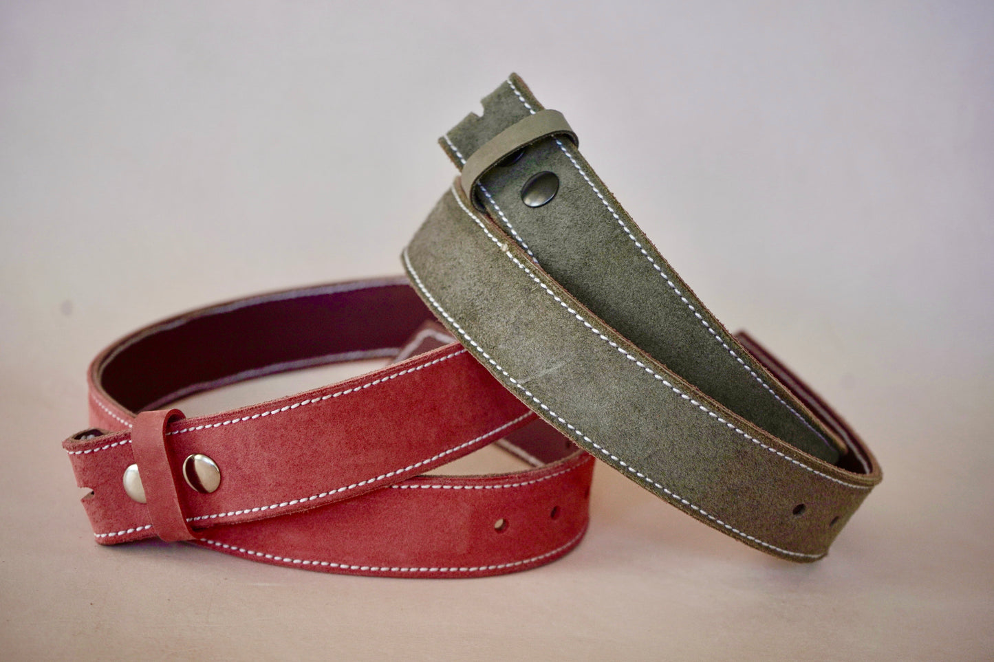 Colored rough-out belts