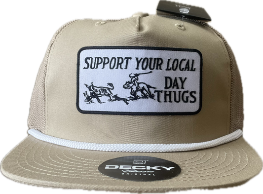 KHAKI AND WHITE HAT