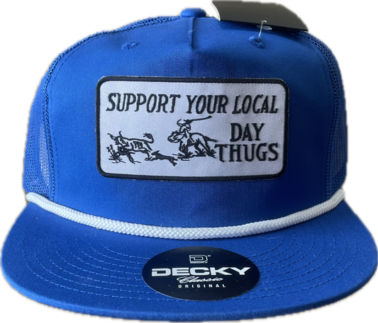 COBALT BLUE AND WHITE HAT